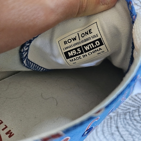 LIKE NEW EUC Row One Chicago Cubs Victory Sneakers Unisex W Size 11/ M Size 9.5 - Picture 16 of 16